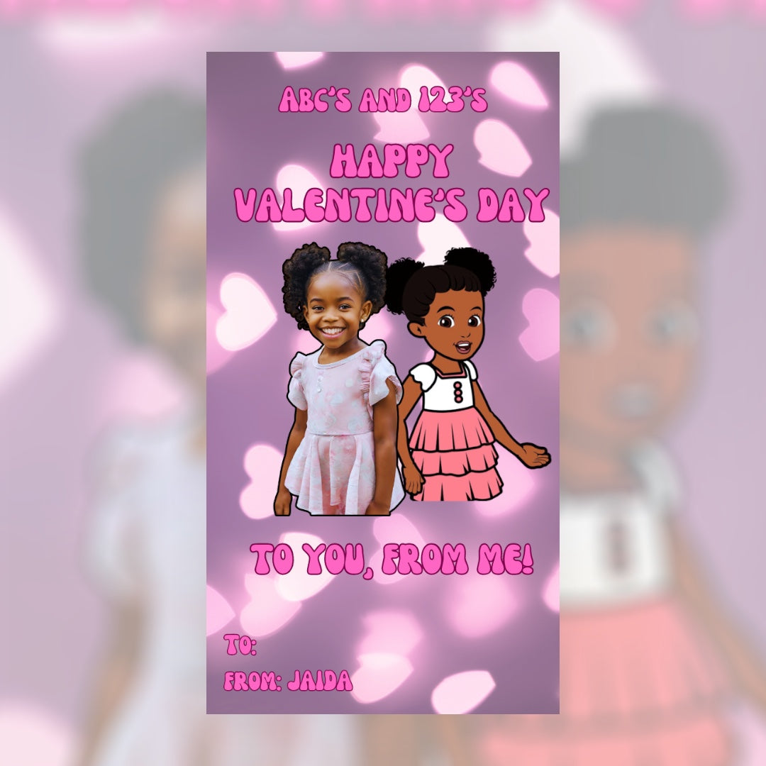 Custom V-Day kids cards